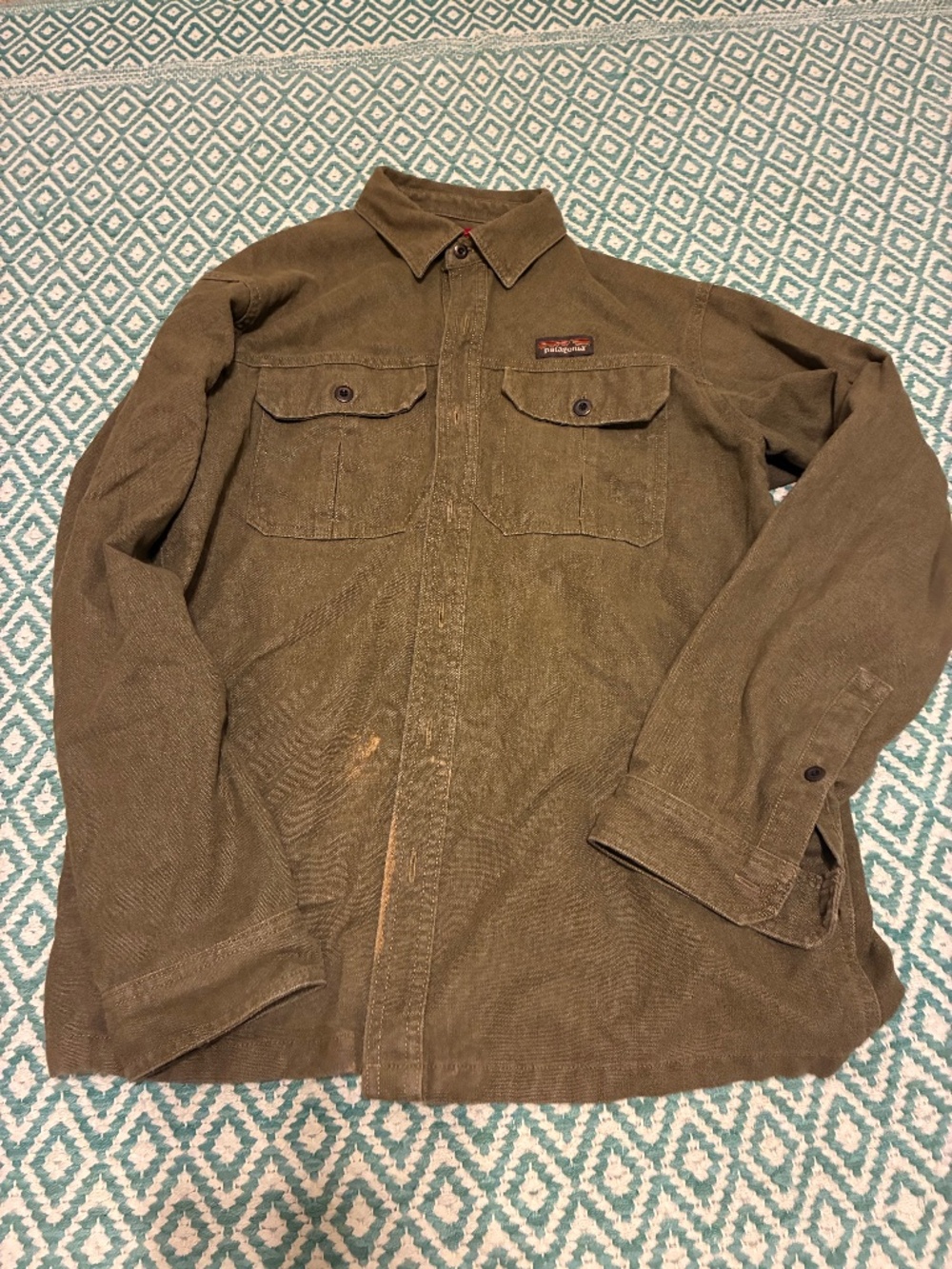 Patagonia Farrier shirt hemp, green/brown men’s medium